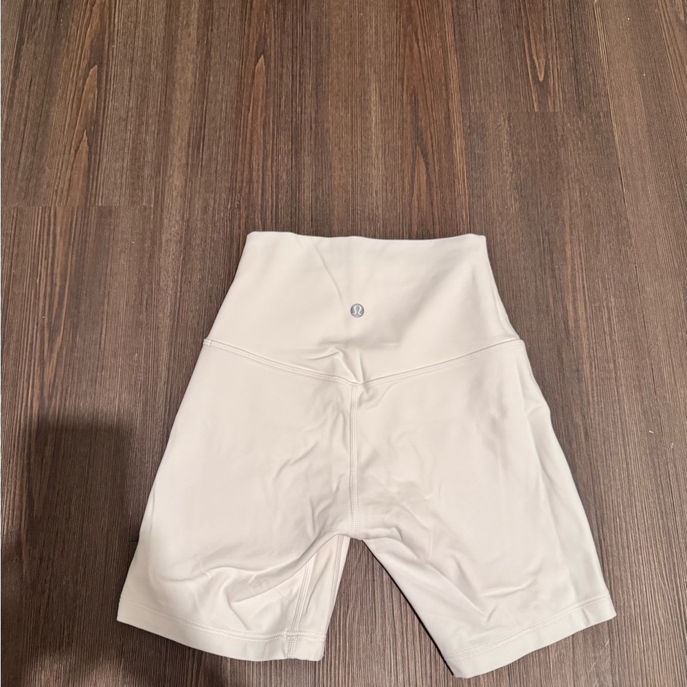 Women's Cream High-Waisted Shorts